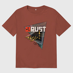 Мужская футболка оверсайз Rust Стучим в дверь соседу Раст