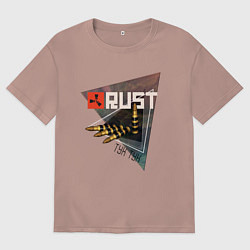 Мужская футболка оверсайз Rust Стучим в дверь соседу Раст