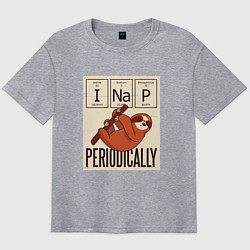 Футболка оверсайз мужская I Nap Periodically, цвет: меланж