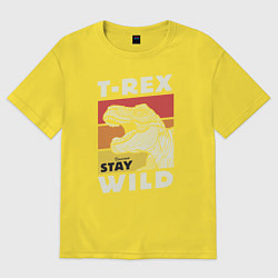 Футболка оверсайз мужская T-rex wild, цвет: желтый