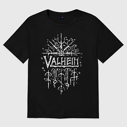 Футболка оверсайз мужская Valheim, цвет: черный