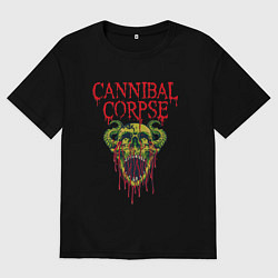 Футболка оверсайз мужская Cannibal Corpse Труп Каннибала Z, цвет: черный