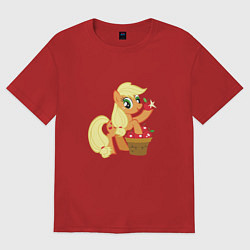 Футболка оверсайз мужская Applejack, цвет: красный
