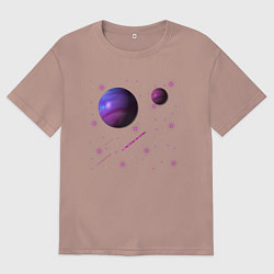 Мужская футболка оверсайз Космос Планеты