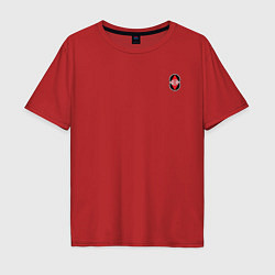 Футболка оверсайз мужская Gilera Мото Лого спина Z, цвет: красный