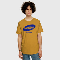 Футболка оверсайз мужская Samogon galaxy, цвет: горчичный — фото 2