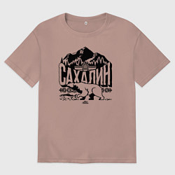 Мужская футболка оверсайз Остров Сахалин