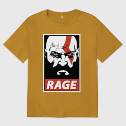 Футболка оверсайз мужская RAGE GOW, цвет: горчичный