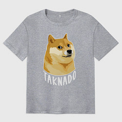 Мужская футболка оверсайз ПЕС МЕМTAKNADO