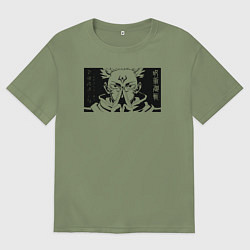 Мужская футболка оверсайз Магическая битва Сукуна