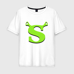 Футболка оверсайз мужская Shrek: Logo S, цвет: белый