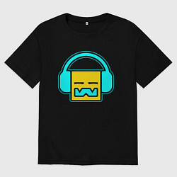 Мужская футболка оверсайз Geometry Dash: Music