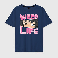 Футболка оверсайз мужская Weeb life, цвет: тёмно-синий