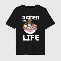 Мужская футболка оверсайз Ramen life