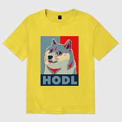 Мужская футболка оверсайз HODL ХОДЛ КРИПТО МЕМ