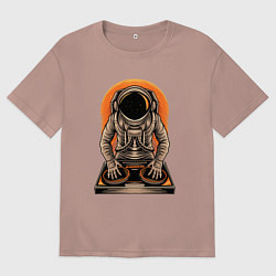Мужская футболка оверсайз Космонавт диджей - cosmo DJ