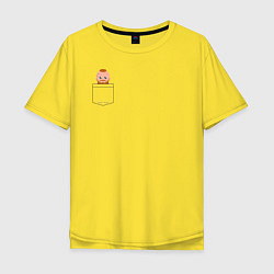 Футболка оверсайз мужская Рагнар в кармане, цвет: желтый