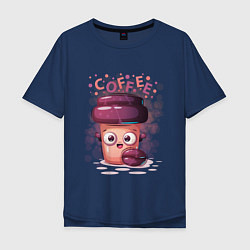 Мужская футболка оверсайз Кофе Coffee