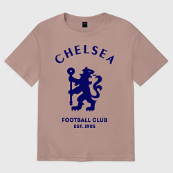 Футболка оверсайз мужская Chelsea Est. 1905, цвет: пыльно-розовый