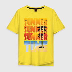 Футболка оверсайз мужская SUMMER TIME, цвет: желтый