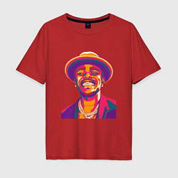 Футболка оверсайз мужская DaBaby Color, цвет: красный