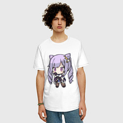 Футболка оверсайз мужская Чиби Кэ Цин, цвет: белый — фото 2