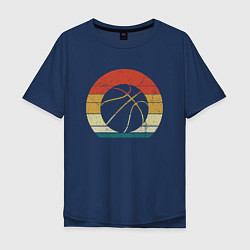 Футболка оверсайз мужская Play Basketball, цвет: тёмно-синий