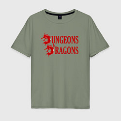 Мужская футболка оверсайз Dungeons and Dragons Драконы