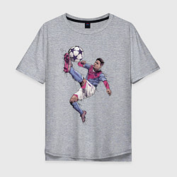 Футболка оверсайз мужская Messi Barcelona Argentina, цвет: меланж