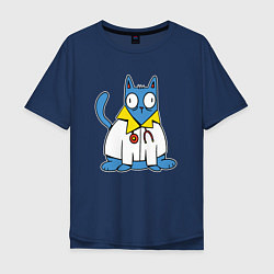 Мужская футболка оверсайз Кот Врач Cat Doctor Trust me