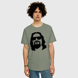 Футболка оверсайз мужская Большой Лебовски Big Lebowski, цвет: авокадо — фото 2
