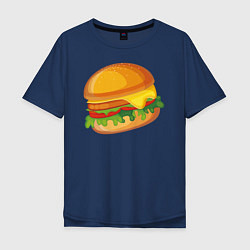 Футболка оверсайз мужская My Burger, цвет: тёмно-синий