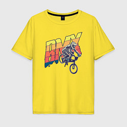 Футболка оверсайз мужская BMX, цвет: желтый