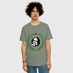 Футболка оверсайз мужская Михаил Бакунин, цвет: авокадо — фото 2