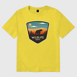 Футболка оверсайз мужская Дикая природа, цвет: желтый