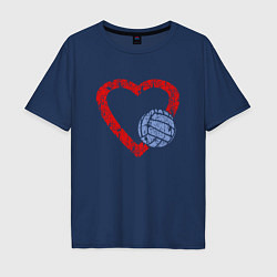 Мужская футболка оверсайз Любовь - Волейбол