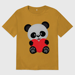 Мужская футболка оверсайз Love Панда