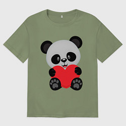 Мужская футболка оверсайз Love Панда