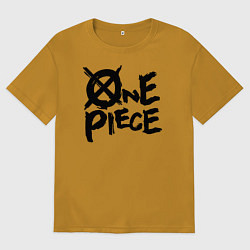 Мужская футболка оверсайз One Piece Большой куш лого