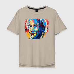 Футболка оверсайз мужская Портрет Художника Andy Warhol, цвет: миндальный