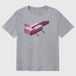 Футболка оверсайз мужская Аксолотль Axolotl, цвет: меланж