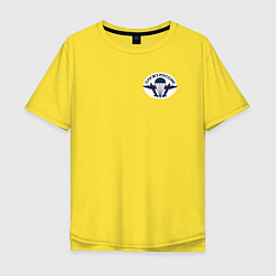 Футболка оверсайз мужская ВДВ Служу России, цвет: желтый