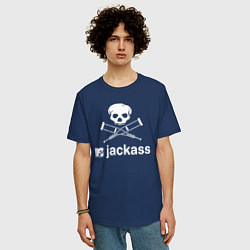 Футболка оверсайз мужская Jackass, цвет: тёмно-синий — фото 2