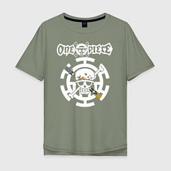 Мужская футболка оверсайз Эмблема Трафальгар Ло One Piece