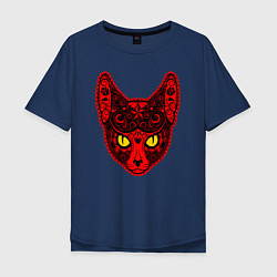 Мужская футболка оверсайз Devil Cat