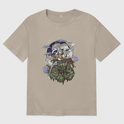 Мужская футболка оверсайз Волчья стая