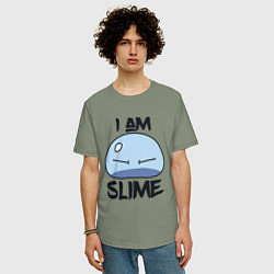 Футболка оверсайз мужская I AM SLIME, Я СЛИЗЬ, цвет: авокадо — фото 2