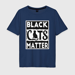 Мужская футболка оверсайз Black Cats Matter