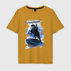 Футболка оверсайз мужская The Bronze Horseman, цвет: горчичный