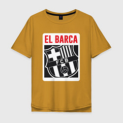 Футболка оверсайз мужская El Barca, цвет: горчичный